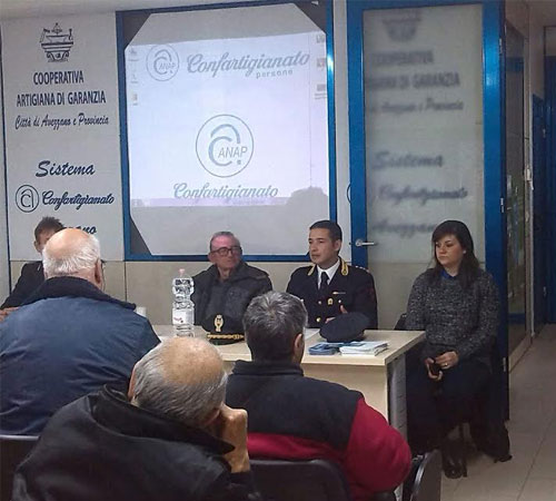 Incontro con la Polizia presso la Confartigianato di Avezzano sul tema “Sicurezza per gli anziani”