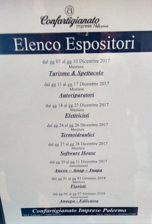 Fiera natalizia a Palermo