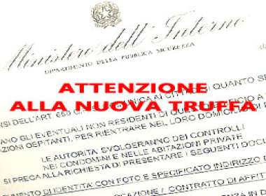 Avvisi ai portoni delle abitazioni da parte del Ministero dell’Interno: la nuova truffa