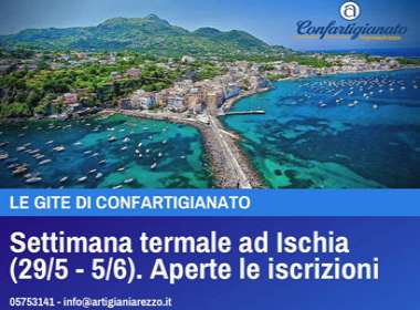 Settimana termale a Ischia promossa da ANCoS e ANAP Confartigianato Arezzo