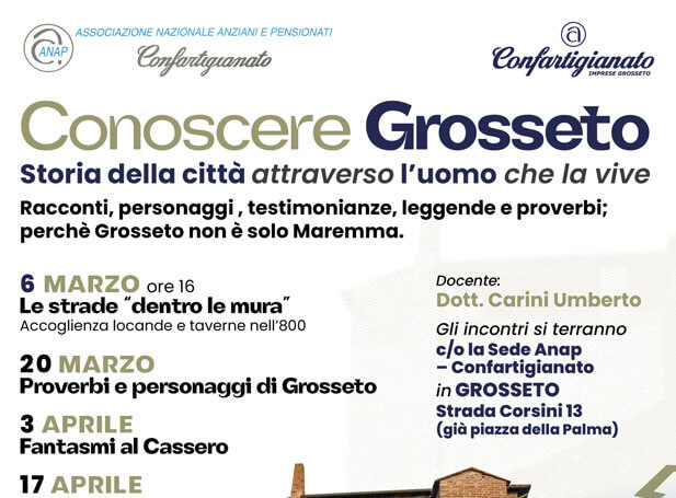 Conoscere Grosseto: l’iniziativa promossa da Anap Confartigianato Grosseto