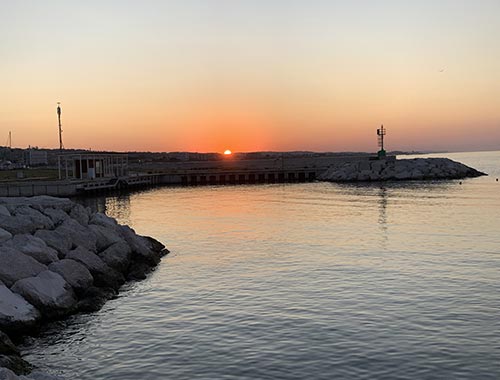 tramonto molo senigallia