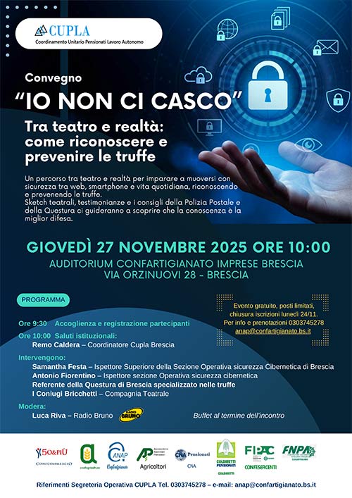 programma convegno io non ci casco cupla brescia