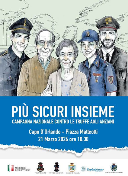 locandina più sicuri insieme capo d'orlando