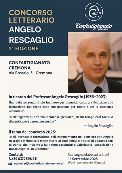 programma cerimonia premiazioni seconda edizione concorso rescaglio