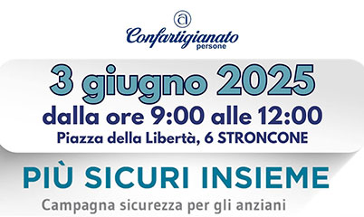 Giornata contro le truffe a Stroncone in provincia di Terni, con ANAP Confartigianato e forze dell'ordine