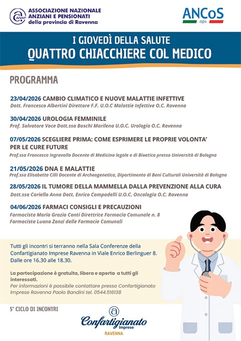 programma completo 2026 ravenna giovedì della salute
